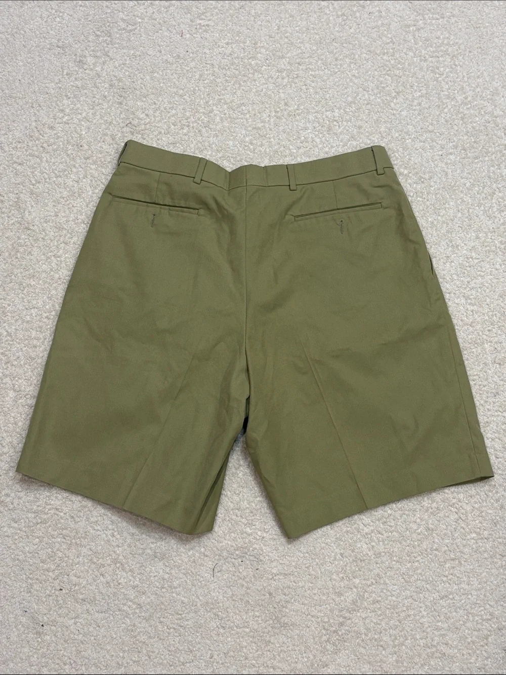 Ballin Men's Classic Pleated Olive Green Shorts
